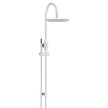 Round Gooseneck 300mm Twin Shower with single function hand shower